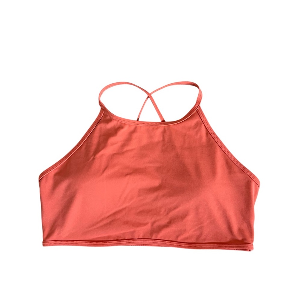 Coral Strappy High Neck Bikini Top